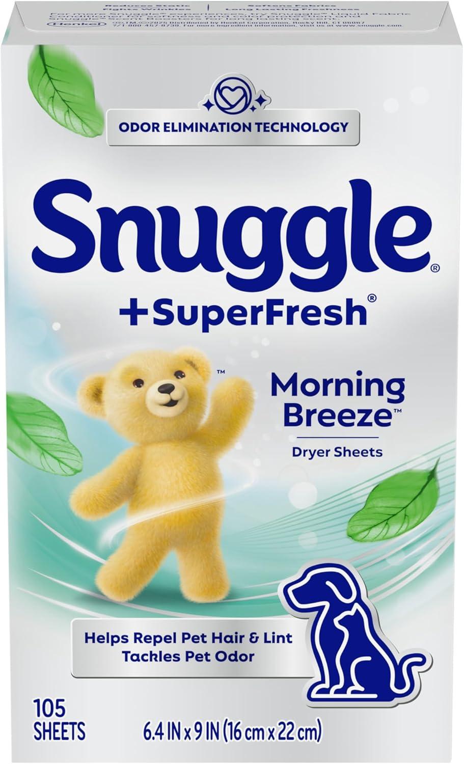 image:imageSnuggle Fabric Softener Dryer Sheets Blue Sparkle 230 Count105 Count Pack of 1