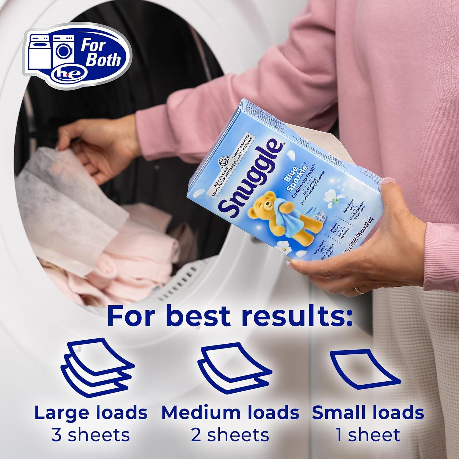 image:imageSnuggle Fabric Softener Dryer Sheets Blue Sparkle 230 Count120 count Pack of 1