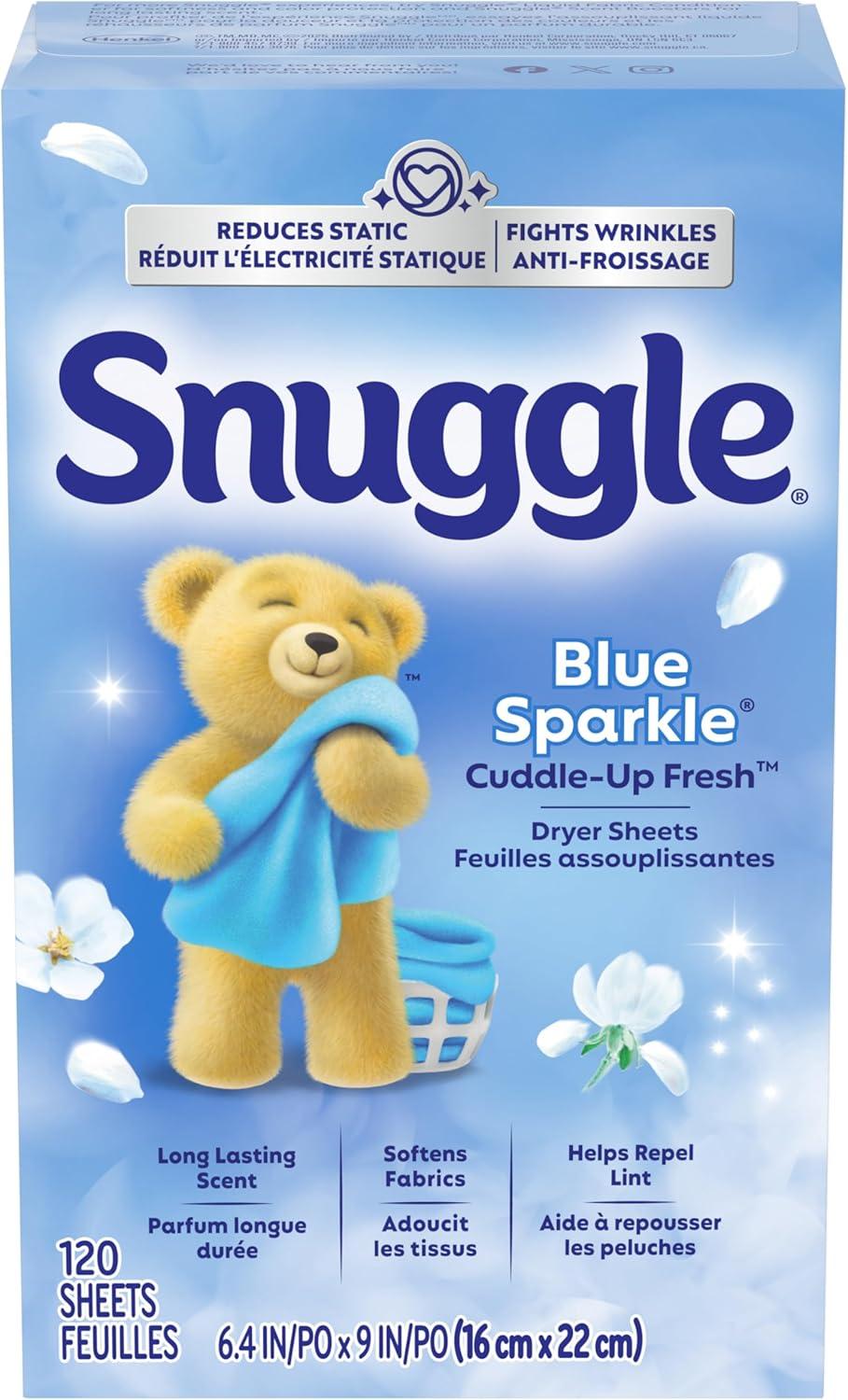 image:imageSnuggle Fabric Softener Dryer Sheets Blue Sparkle 230 Count120 count Pack of 1
