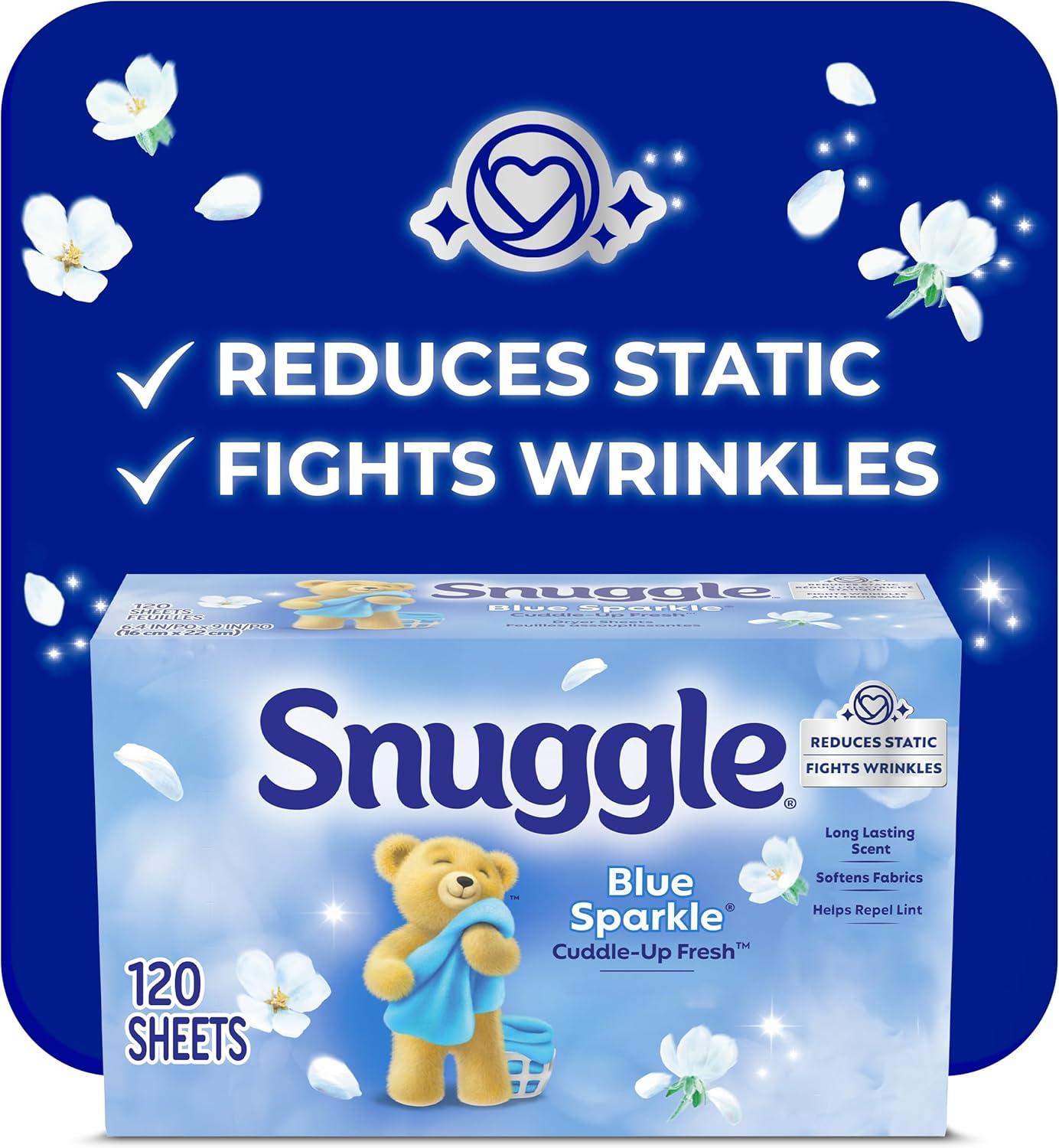 image:imageSnuggle Fabric Softener Dryer Sheets Blue Sparkle 230 Count120 count Pack of 1