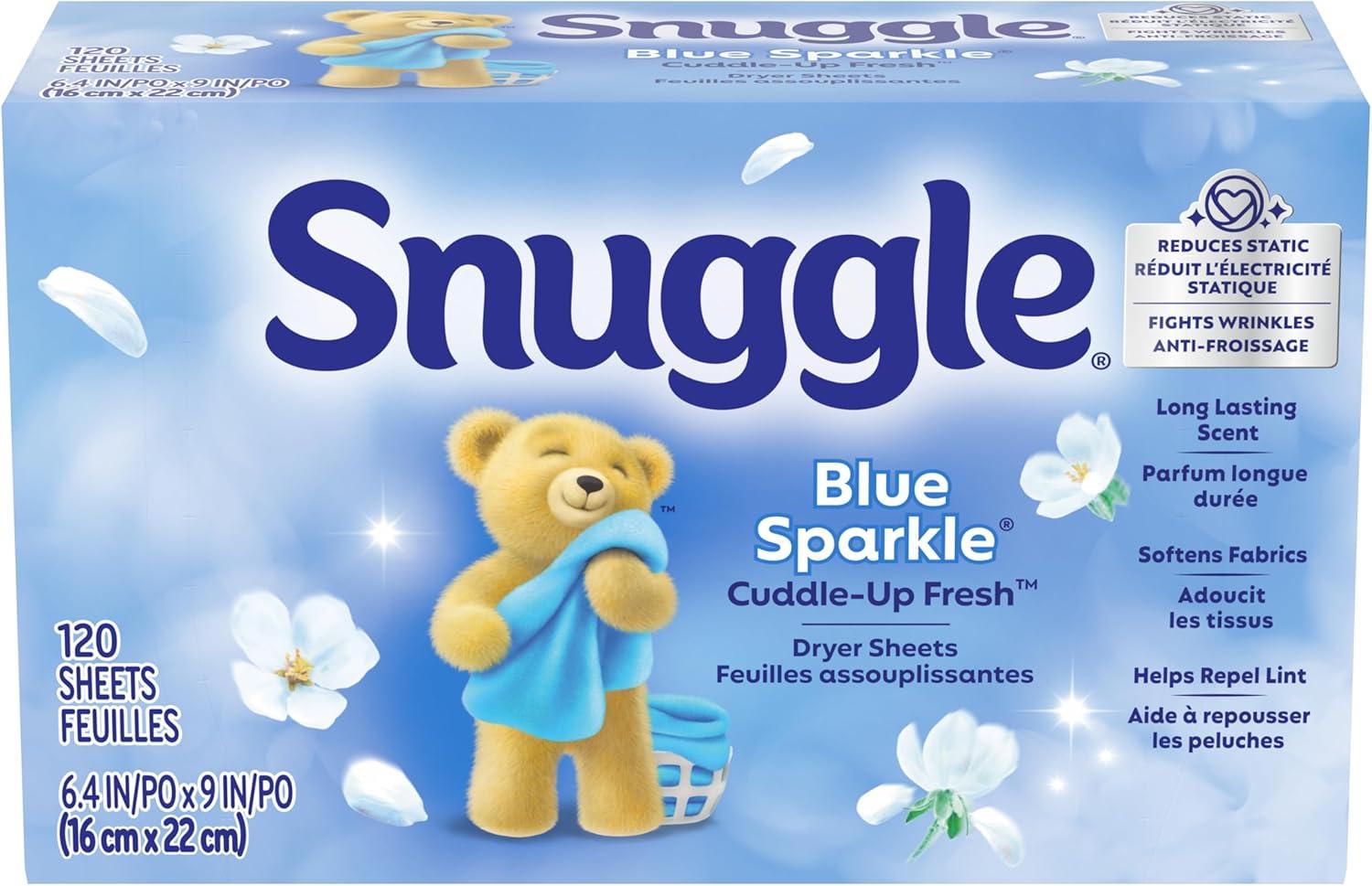image:imageSnuggle Fabric Softener Dryer Sheets Blue Sparkle 230 Count120 count Pack of 1