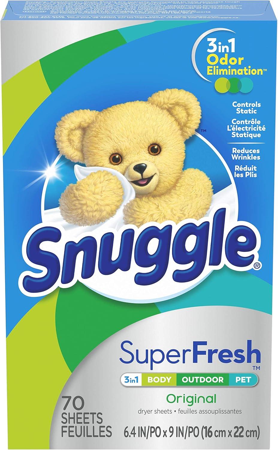 image:imageSnuggle Fabric Softener Dryer Sheets Blue Sparkle 230 Count70 count Pack of 1