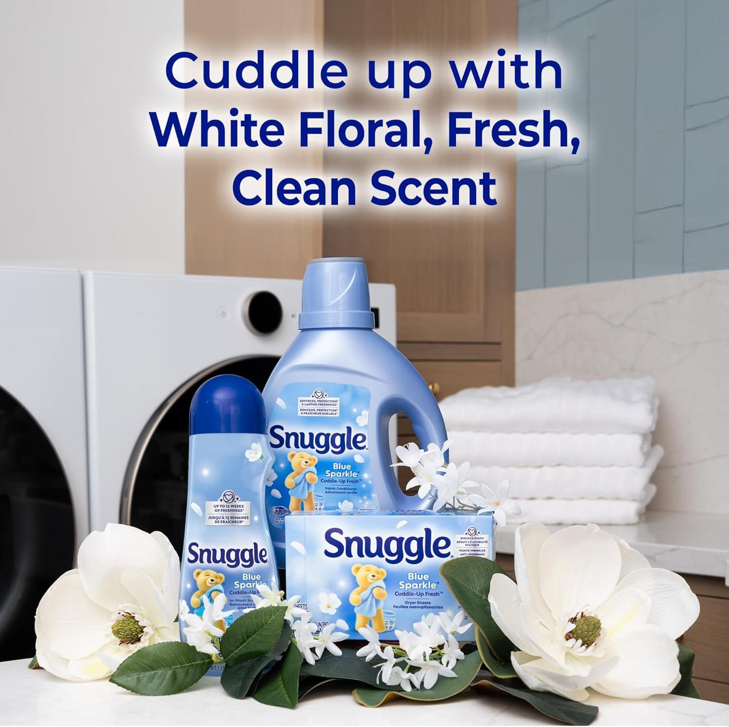 image:imageSnuggle In Wash Scent Booster 21 Oz 4 Pack Lavender Breeze Laundry Beads for LongLasting Freshness Fragrance Enhancer for Clothes Bedding amp Activewear HE SafeBlue Sparkle
