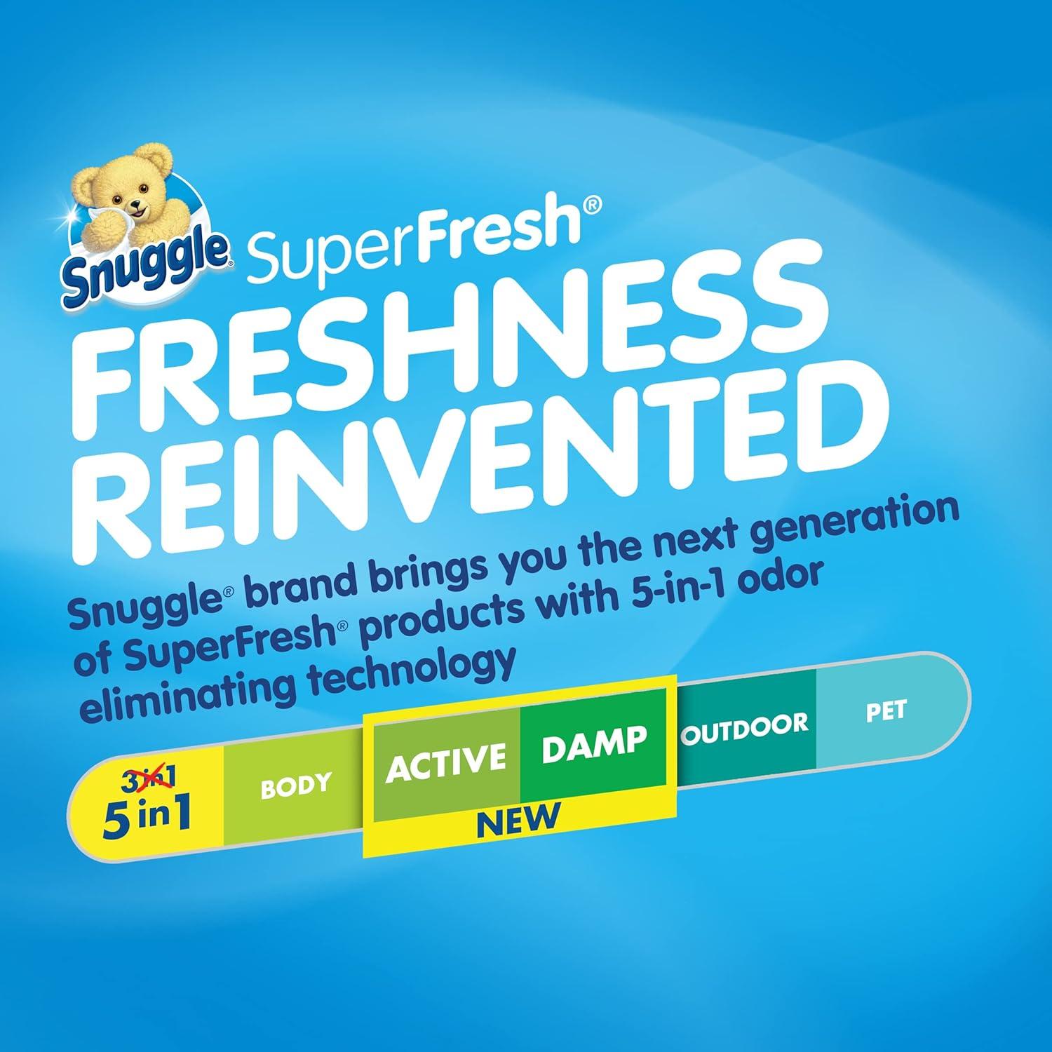 image:imageSnuggle SuperFresh Fabric Softener Dryer Sheets 200 Count Morning Breeze LongLasting Fresh amp Clean Scent Tackles Pet Odor Helps Repel Pet Hair Reduces Static amp Fights Wrinkles HE SafeOriginal