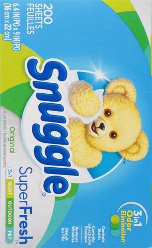 image:imageSnuggle SuperFresh Fabric Softener Dryer Sheets 200 Count Morning Breeze LongLasting Fresh amp Clean Scent Tackles Pet Odor Helps Repel Pet Hair Reduces Static amp Fights Wrinkles HE SafeOriginal