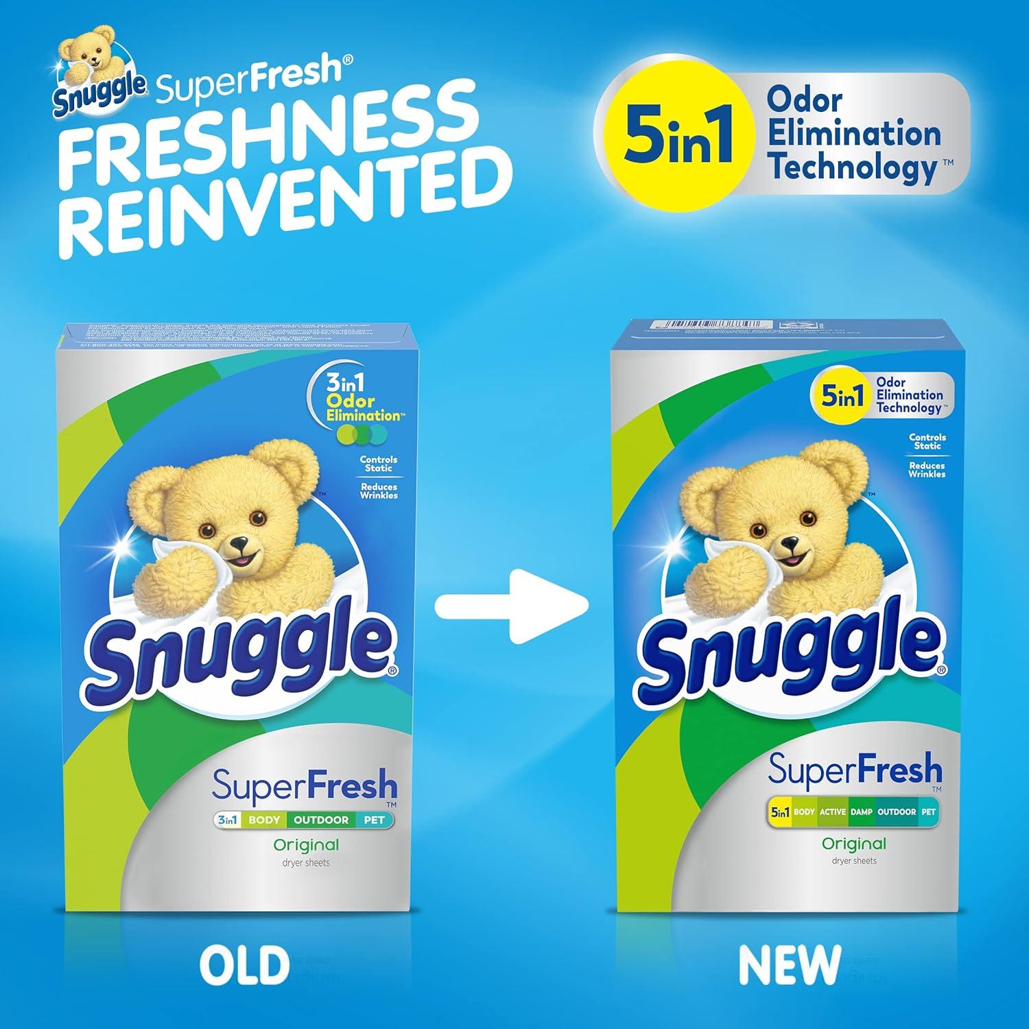 image:imageSnuggle SuperFresh Fabric Softener Dryer Sheets 200 Count Morning Breeze LongLasting Fresh amp Clean Scent Tackles Pet Odor Helps Repel Pet Hair Reduces Static amp Fights Wrinkles HE SafeOriginal