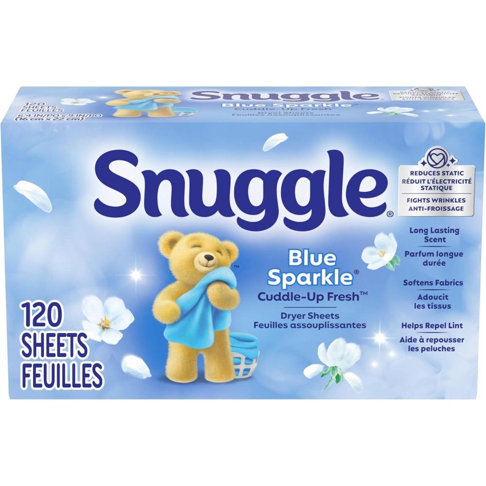 image:imageSnuggle Fabric Softener Dryer Sheets Blue Sparkle 230 Count120 count Pack of 1