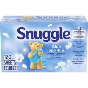Snuggle Fabric Softener Dryer Sheets, Blue Sparkle, 230 Count(120 count (Pack of 1))