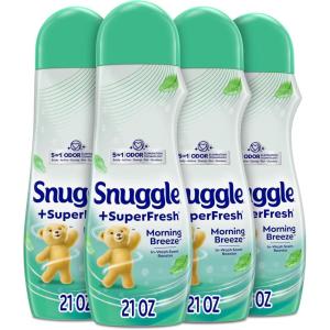Snuggle In Wash Scent Booster, 21 Oz, 4 Pack, Lavender Breeze, Laundry Beads for Long-Lasting Freshness, Fragrance Enhancer for Clothes, Bedding & Activewear, HE Safe(Super Fresh)